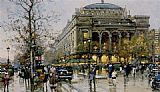 La Place du Chatelet by Eugene Galien-Laloue